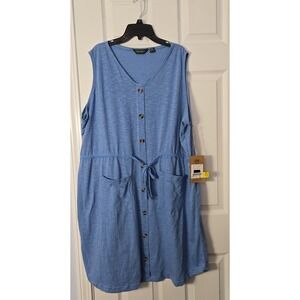 Stillwater Womans Sleeveless Casual Dress Plus Size 2X Blue NWT